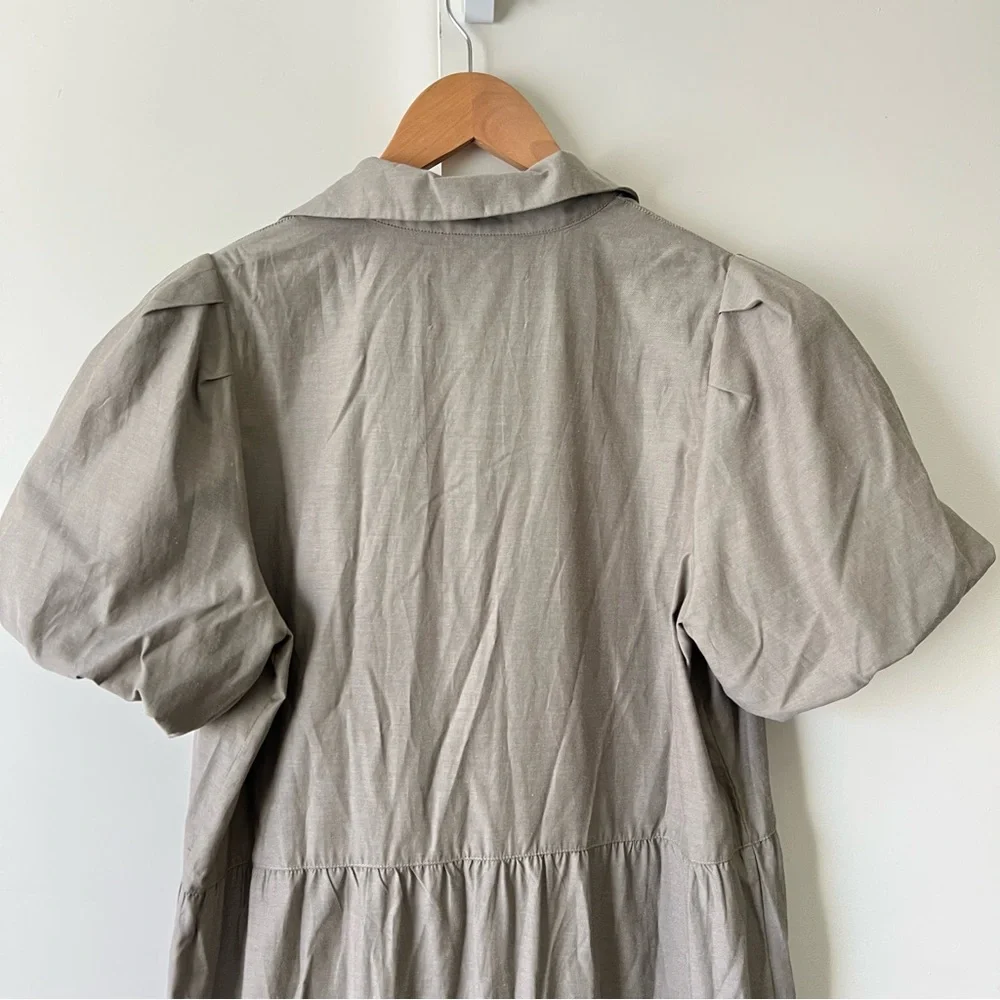 Brochu Walker The Havana Dress In Terra Brown Tiered Midi Dress Large $348 - Picture 11 of 13